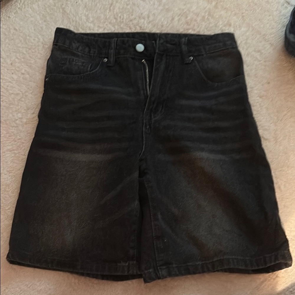 Men's Black Denim Shorts
